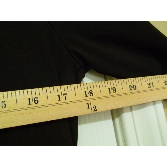 Michael Kors Women's Blouse P/L Black Netted Acsents Pullover Long Sleeved - Picture 3 of 5